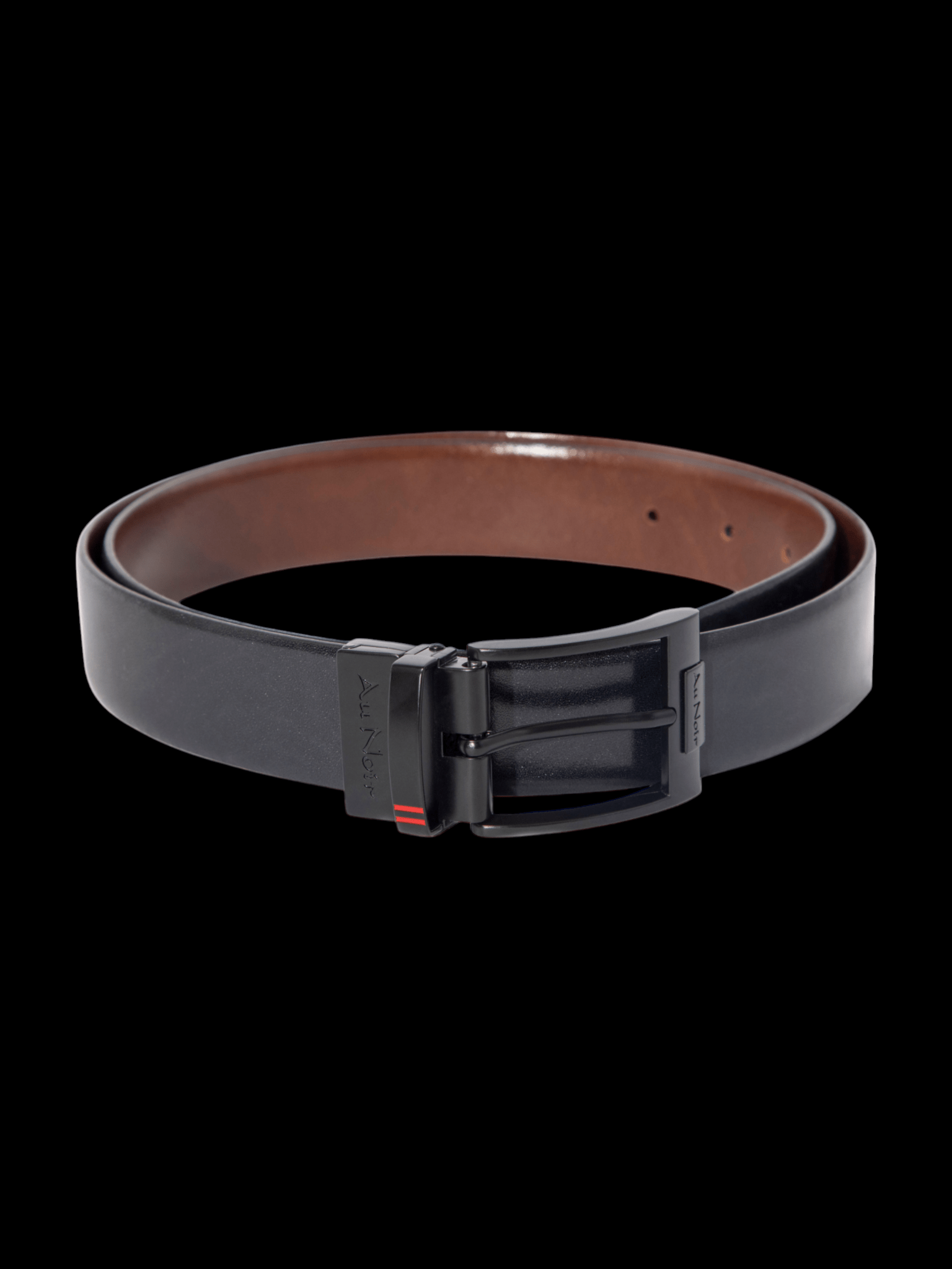 REVERSIBLE BELT | DESOTO BLACK, black - brown - AU NOIR