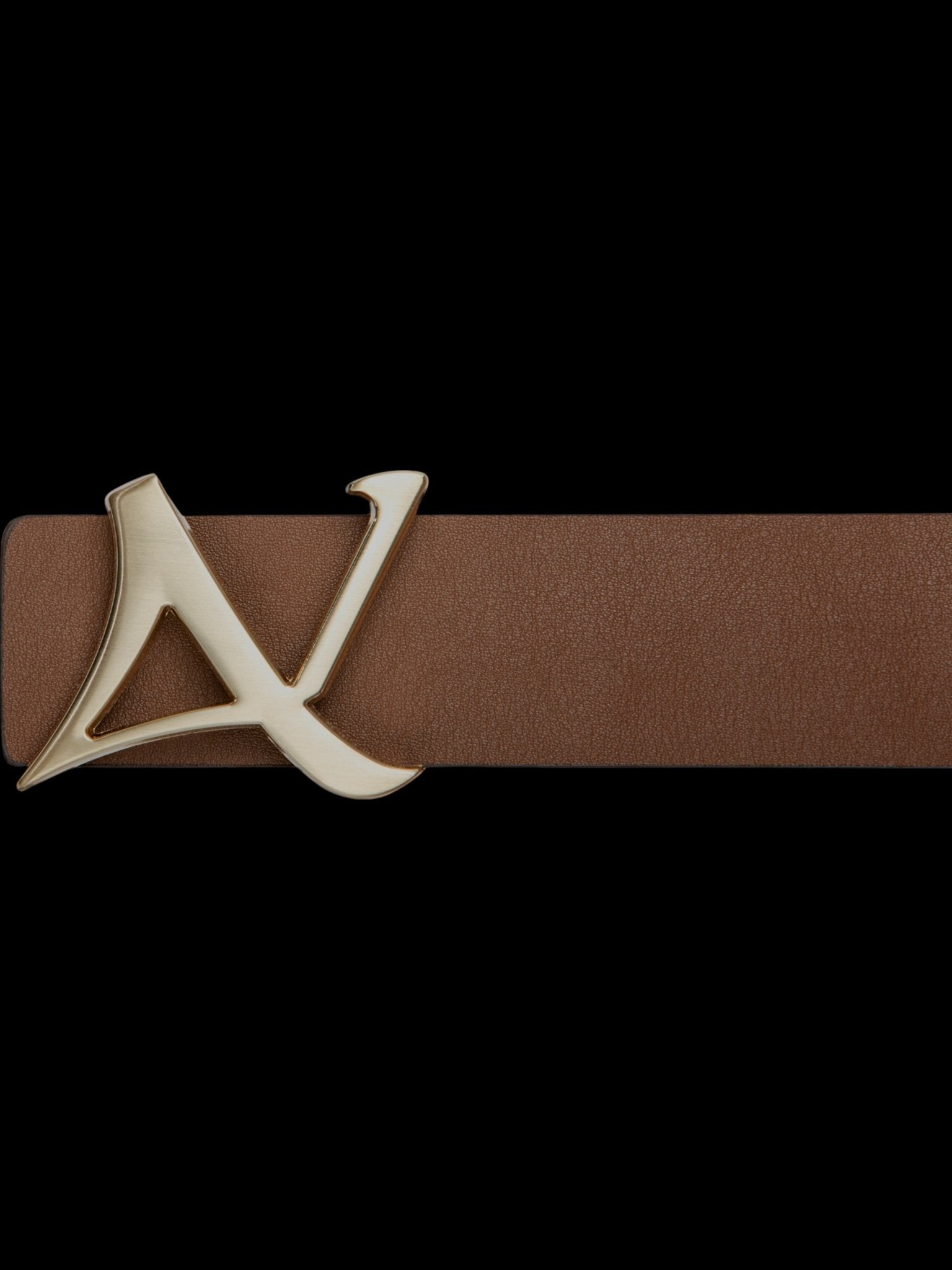 REVERSIBLE BELT | SHELBY GOLD, brown - AU NOIR