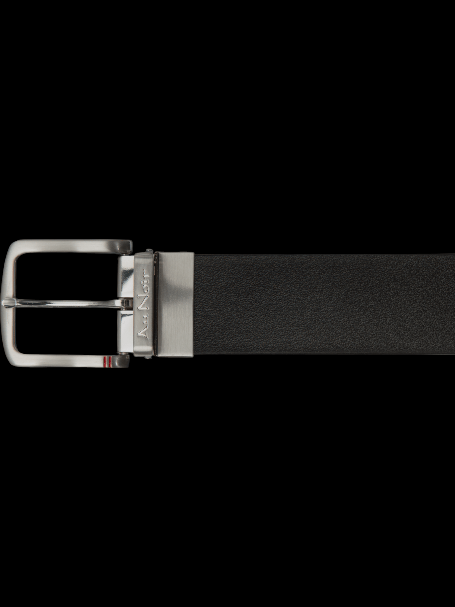 REVERSIBLE BELT | STRAUSS BRUSHED NICKLE, black - brown - AU NOIR