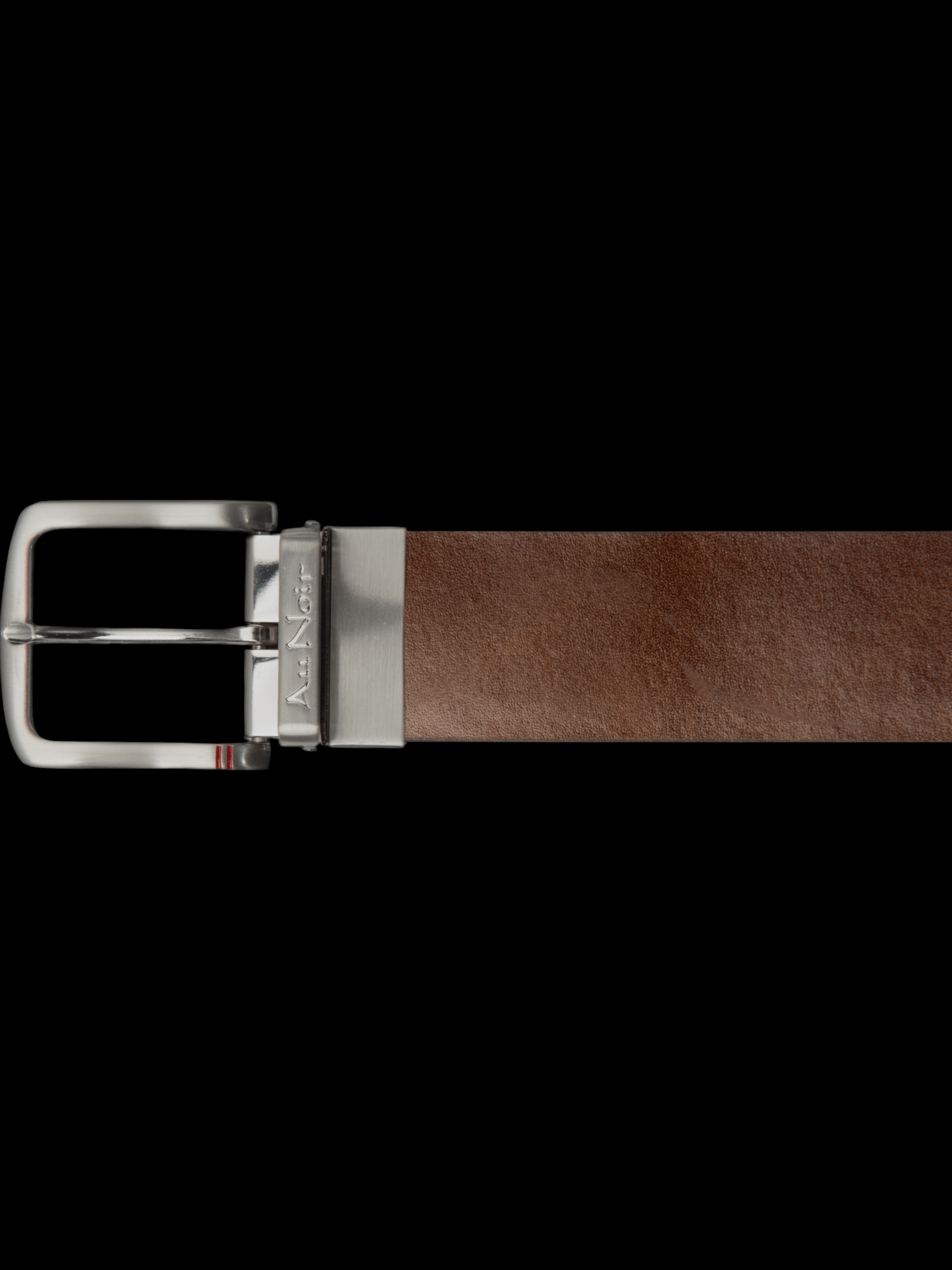 REVERSIBLE BELT STRAUSS BRUSHED NICKLE, tan - navy - AU NOIR