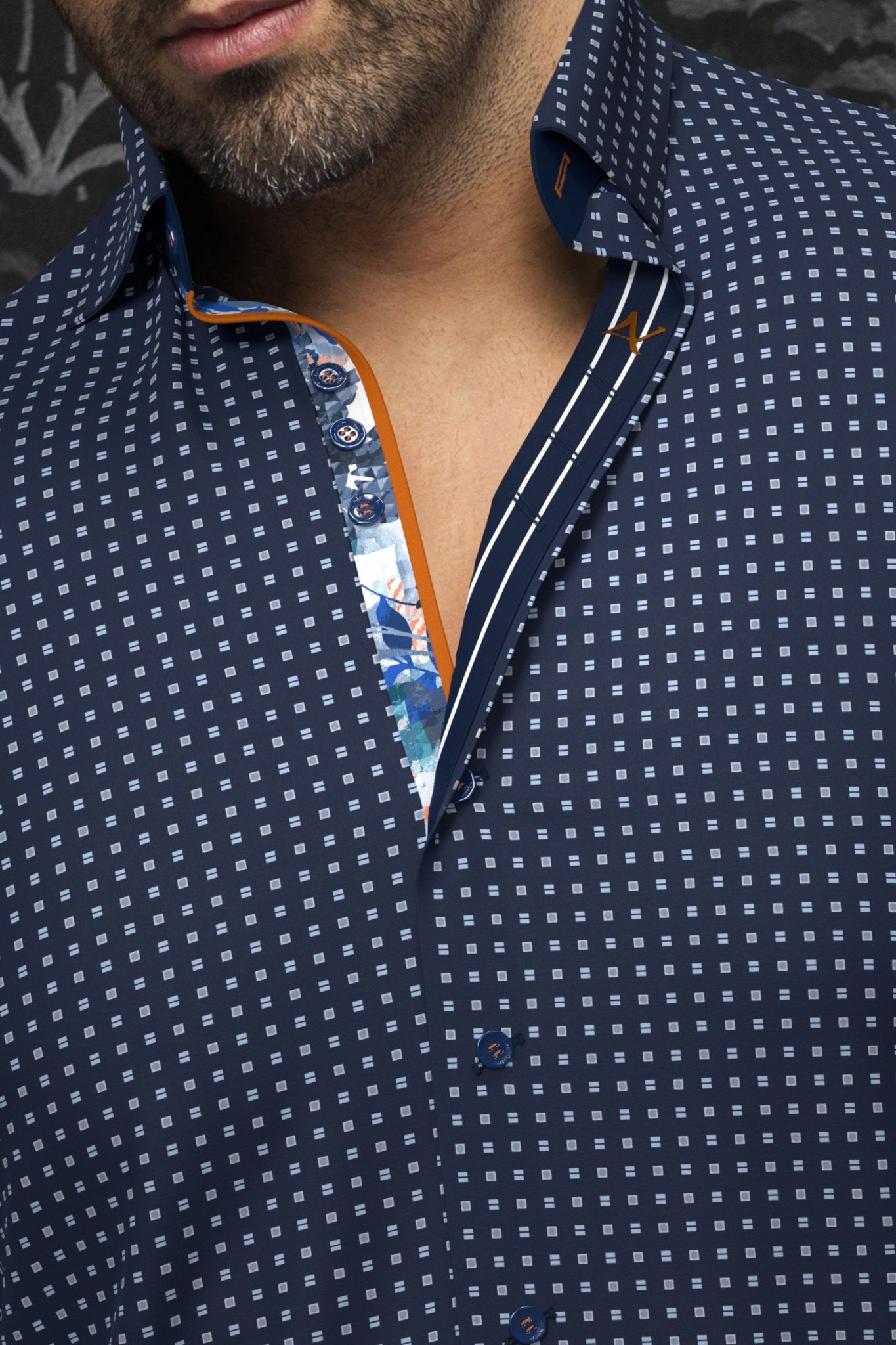 Shirt | ARLO, Navy - AU NOIR