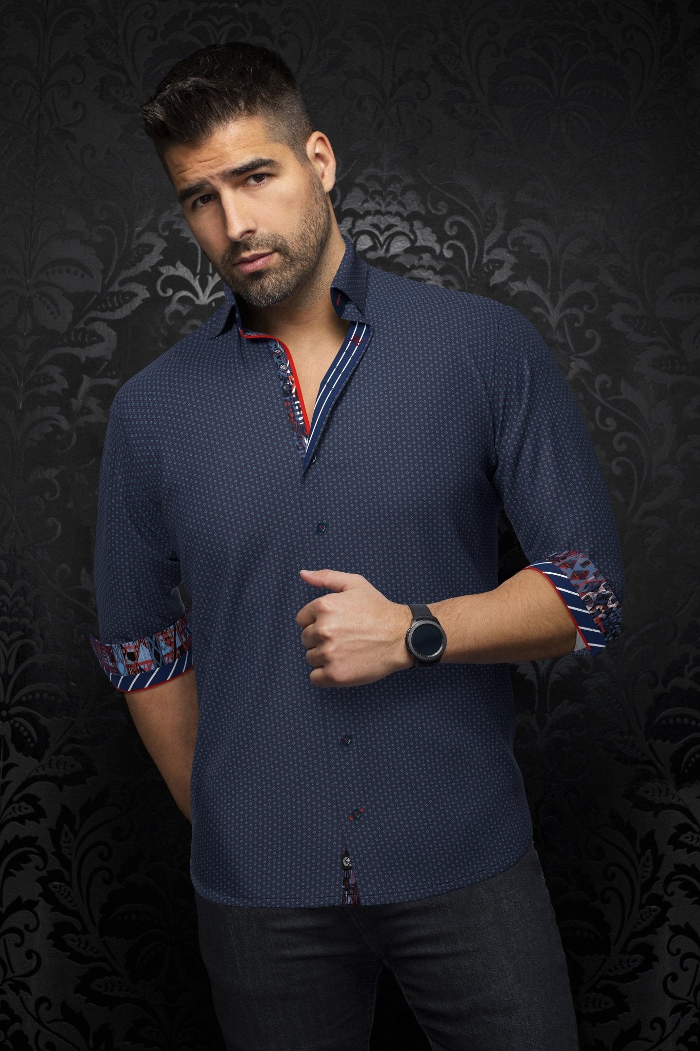 Shirt | BALLERINI, Navy - AU NOIR