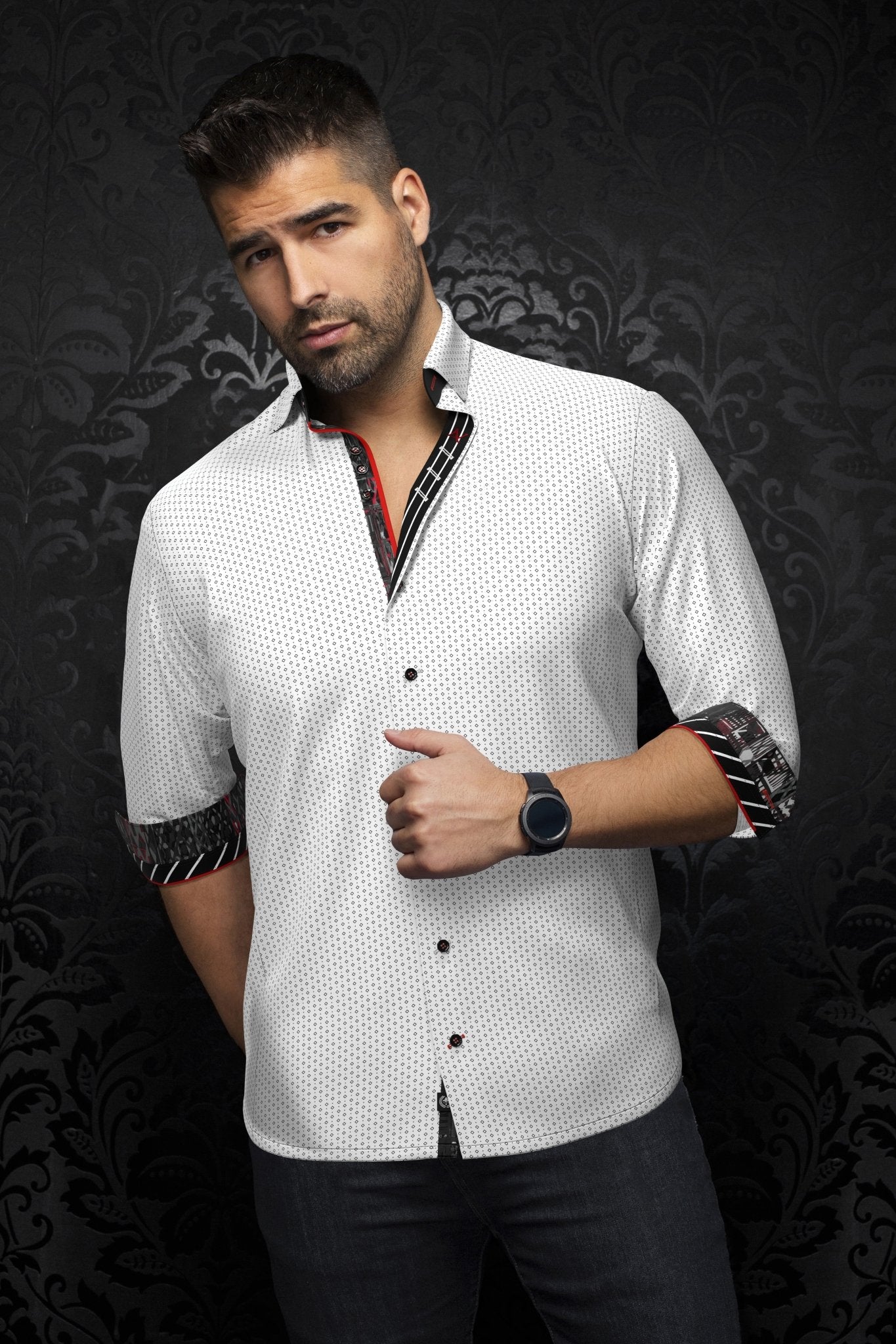 shirt | BALLERINI, White Black - AU NOIR