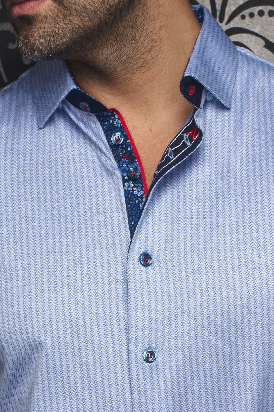 shirt | BERNADO, Light Blue - AU NOIR