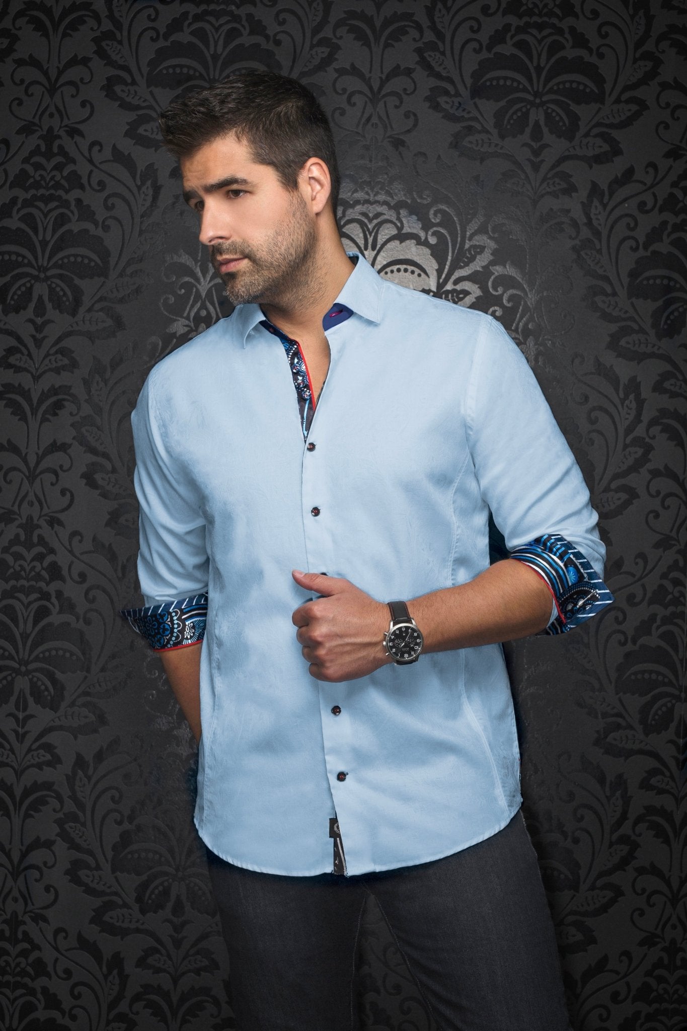 Shirt | DOMINION, Light Blue - AU NOIR