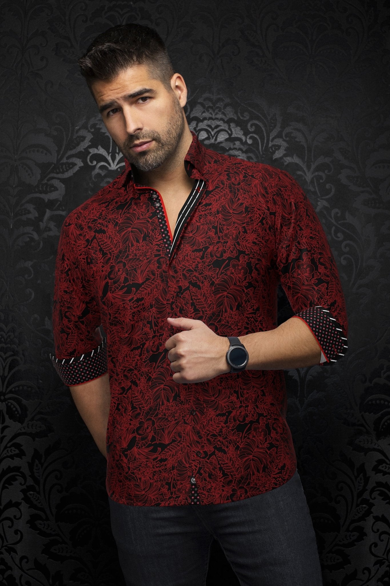 shirt | DORSET, Red - AU NOIR