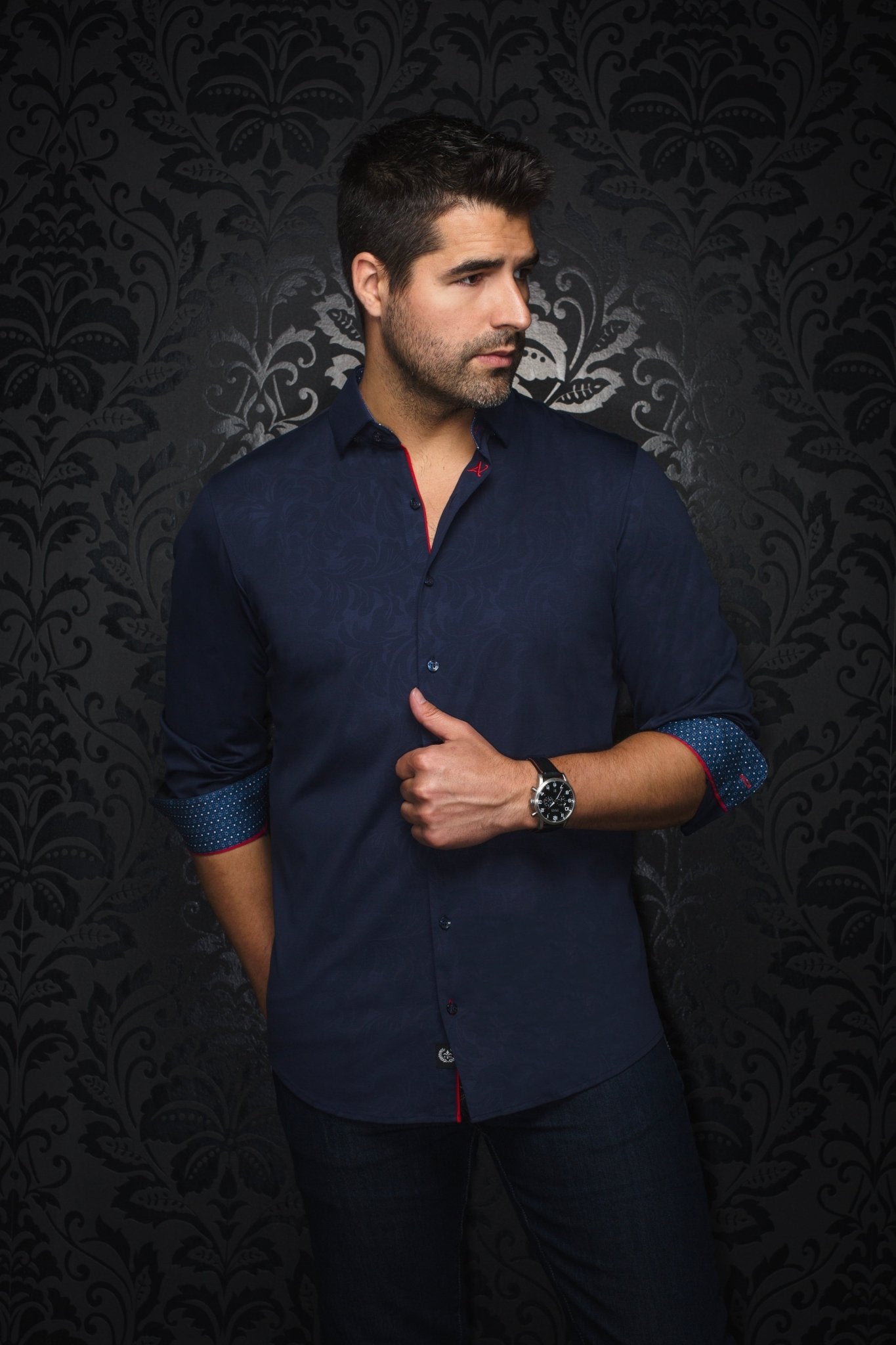 shirt | DUNN, Navy - AU NOIR