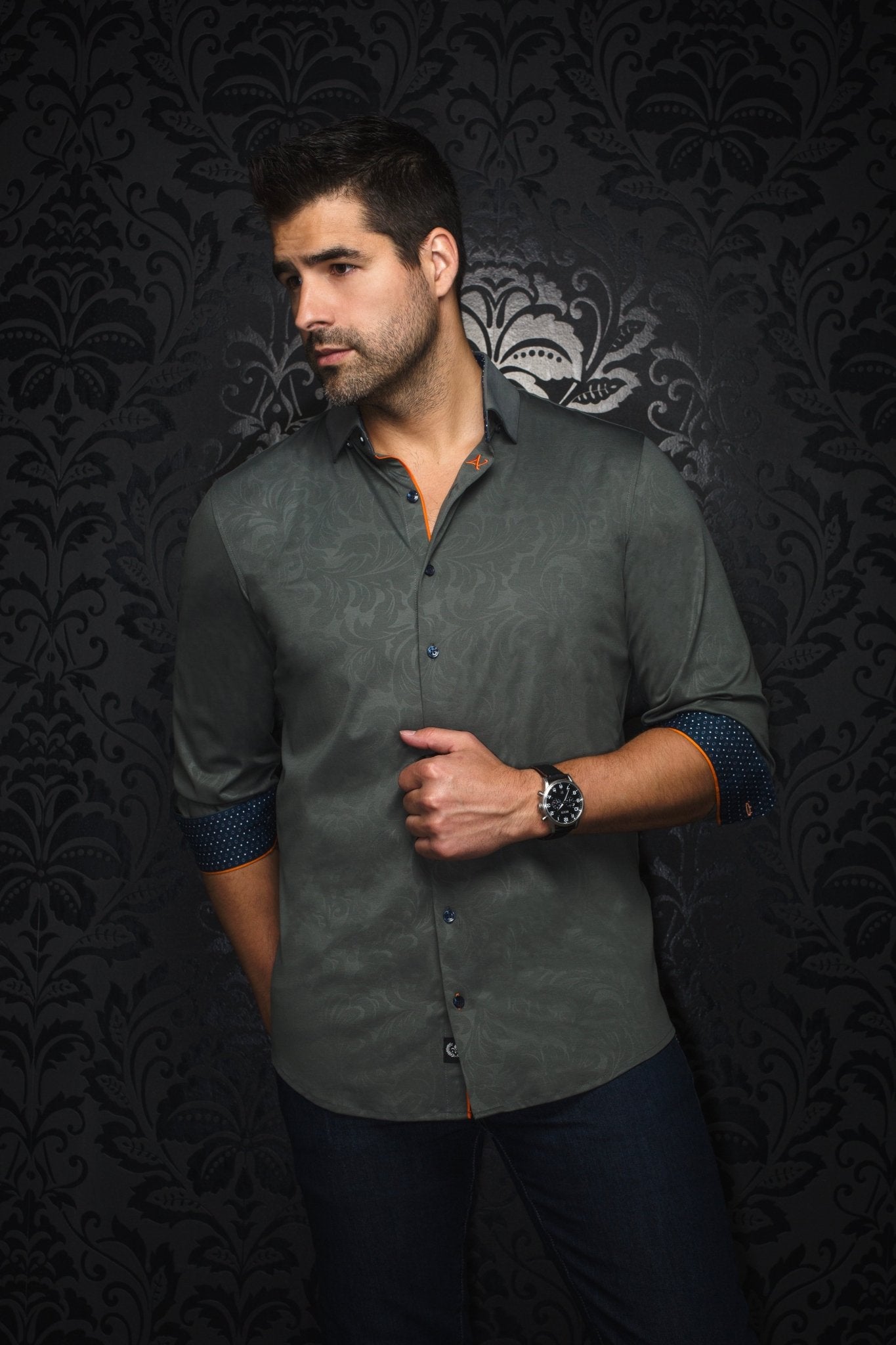 shirt | DUNN, Olive - AU NOIR