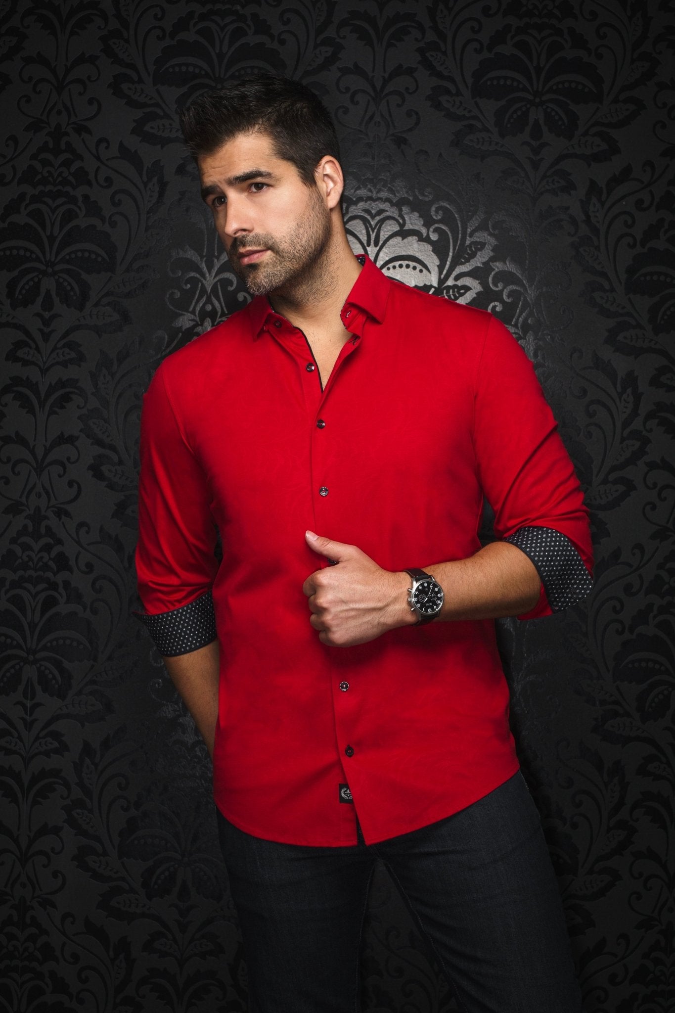 shirt | DUNN, Red - AU NOIR