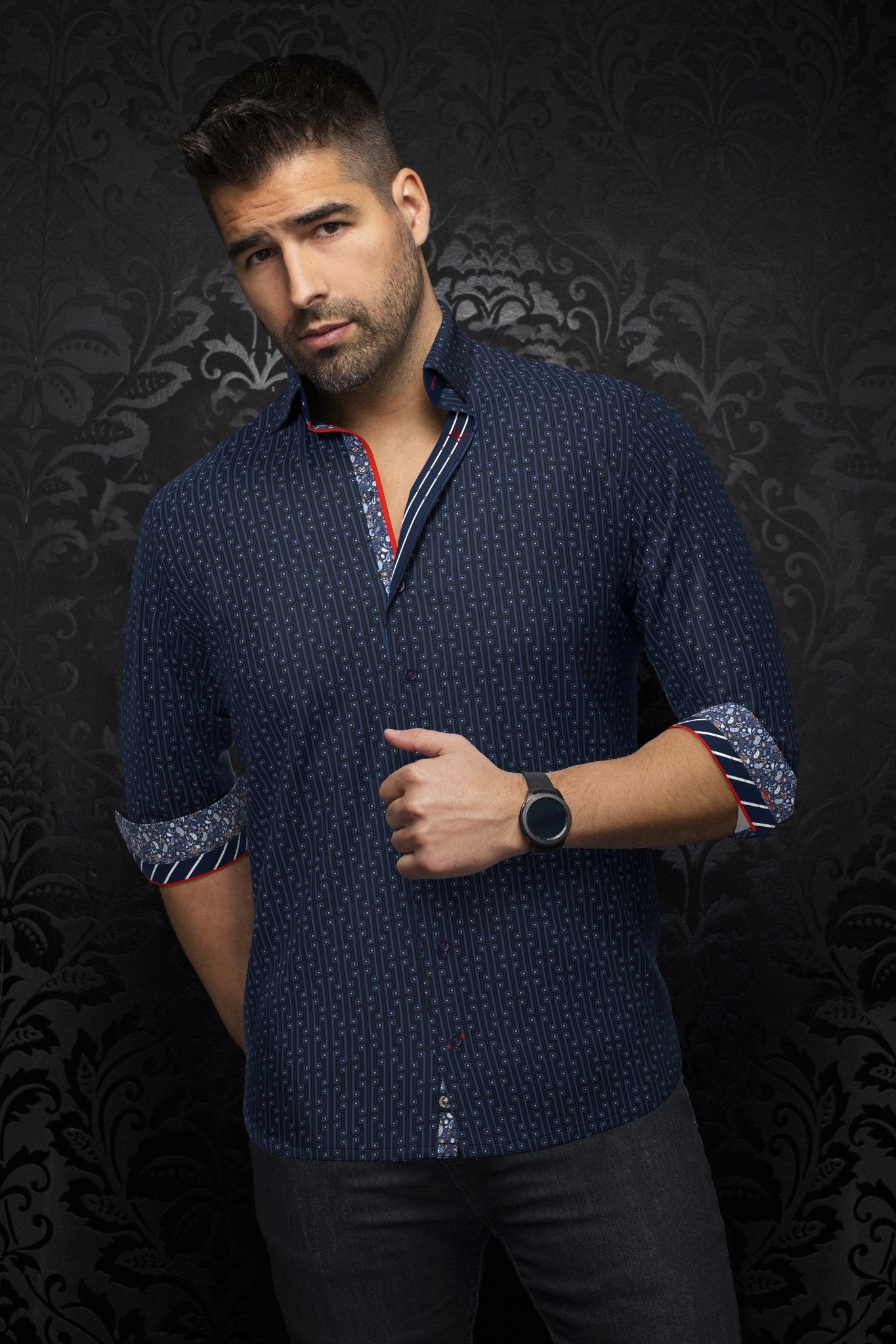 shirt | UNDERWOOD, Navy - AU NOIR