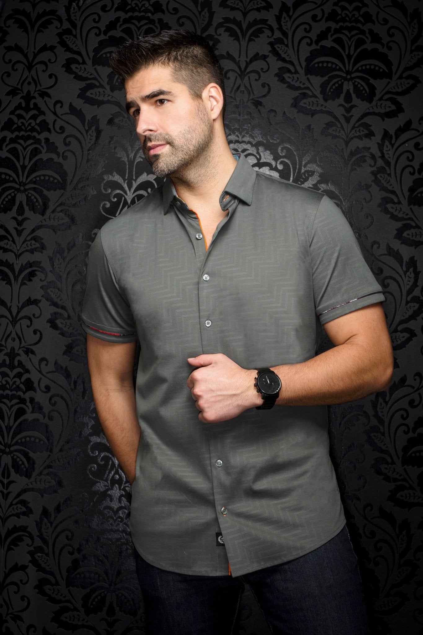 STRETCH SHORT SLEEVES | DIVENERE, Olive - AU NOIR