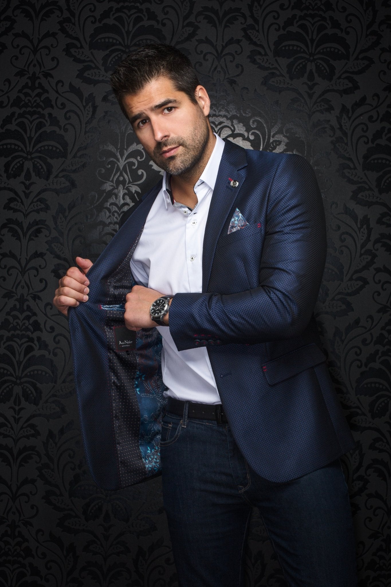 Blazer | GIANCARLO, Dark Blue - AU NOIR