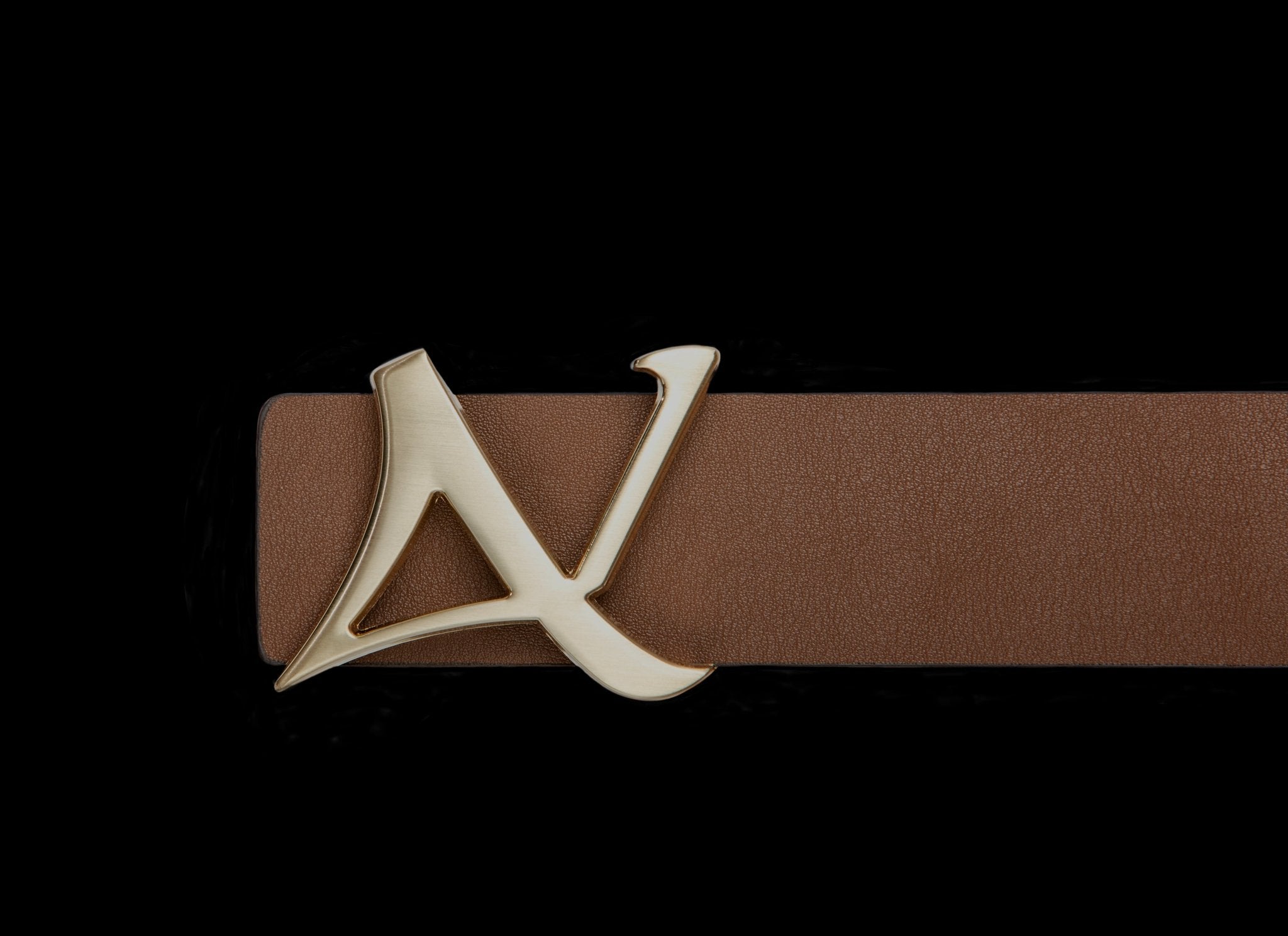 REVERSIBLE BELT | SHELBY GOLD, brown - AU NOIR