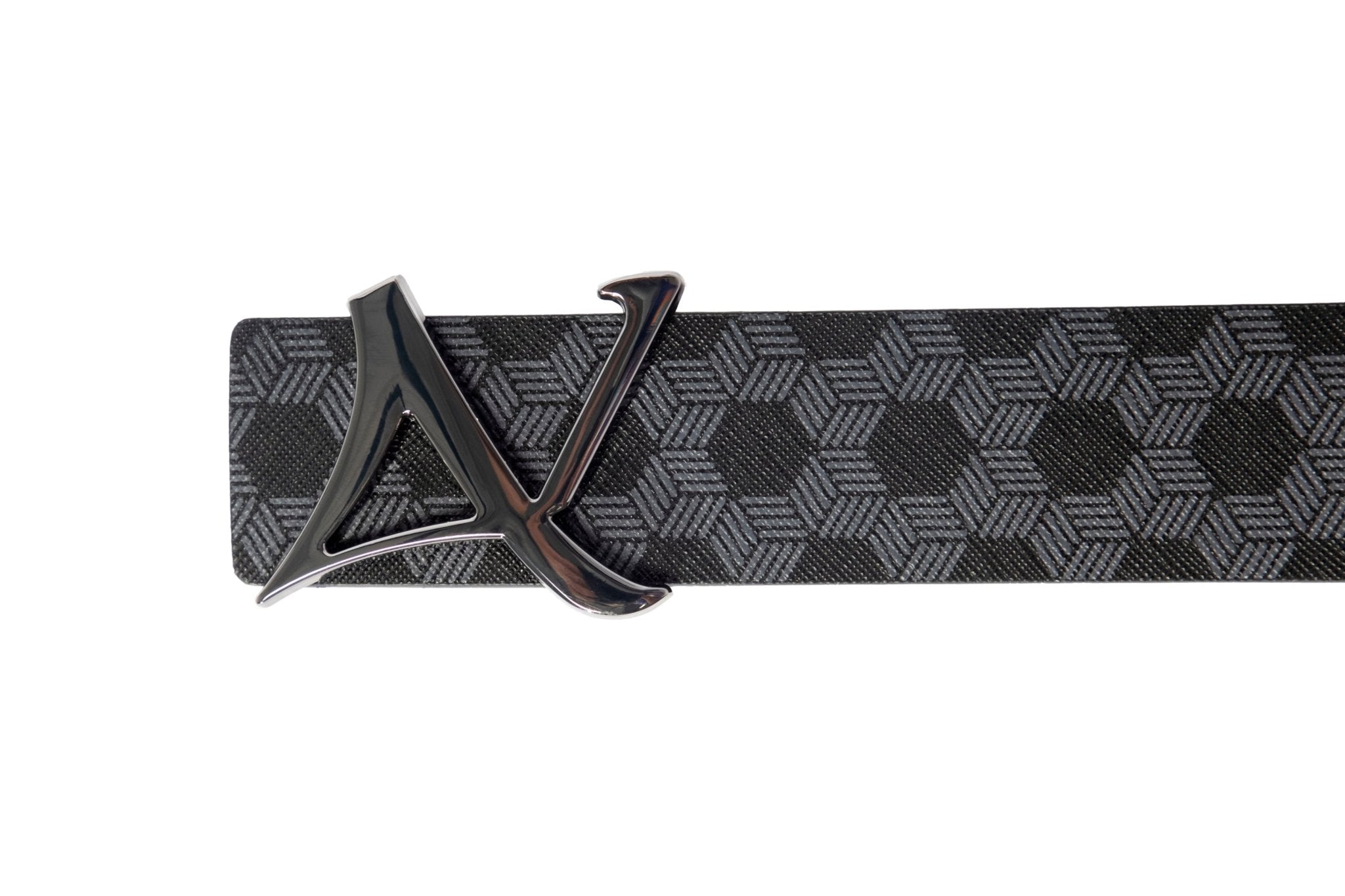 REVERSIBLE BELT | SHELBY GUNMETAL, black - AU NOIR