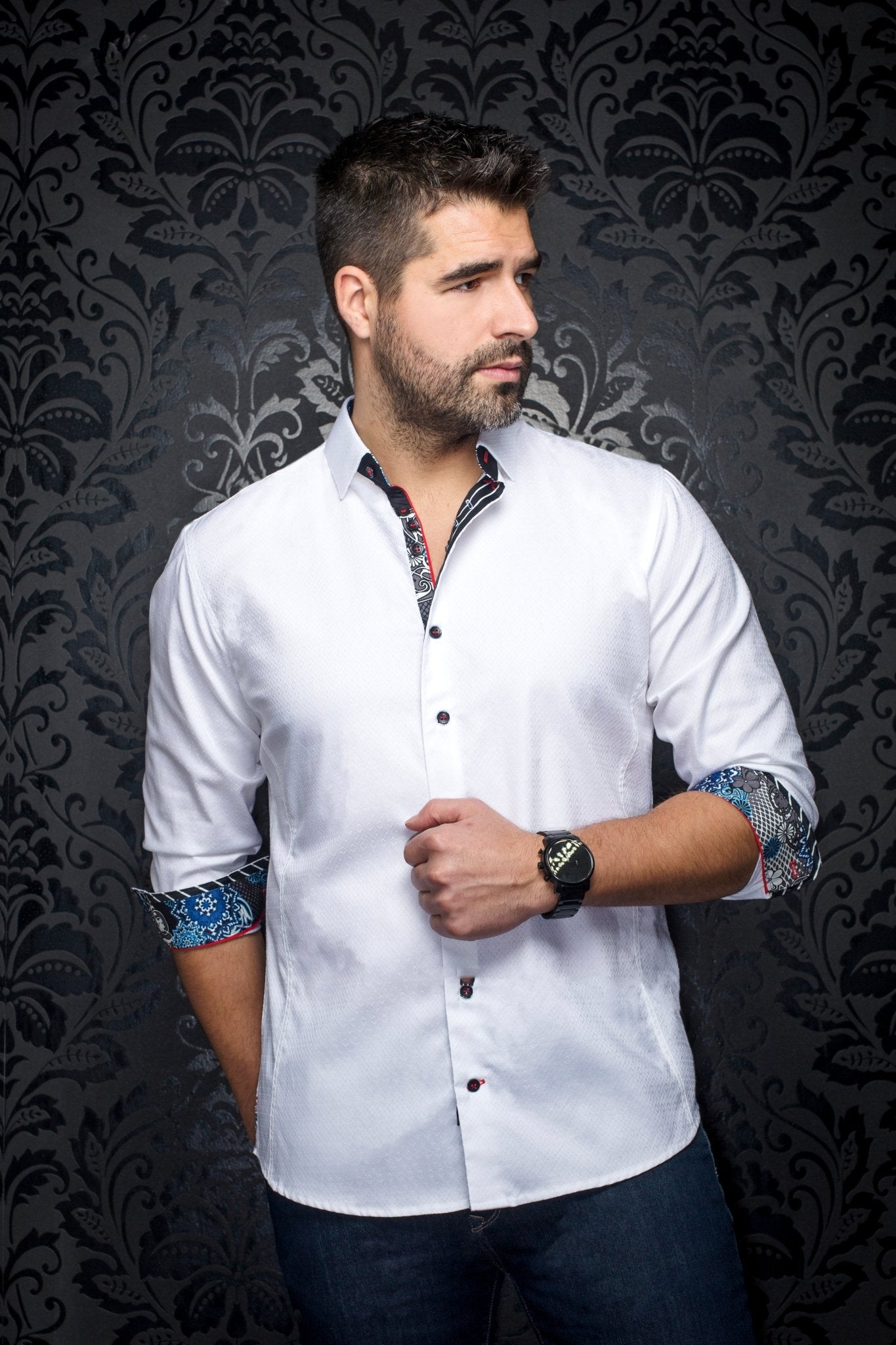 shirt | ADJANI, White - AU NOIR