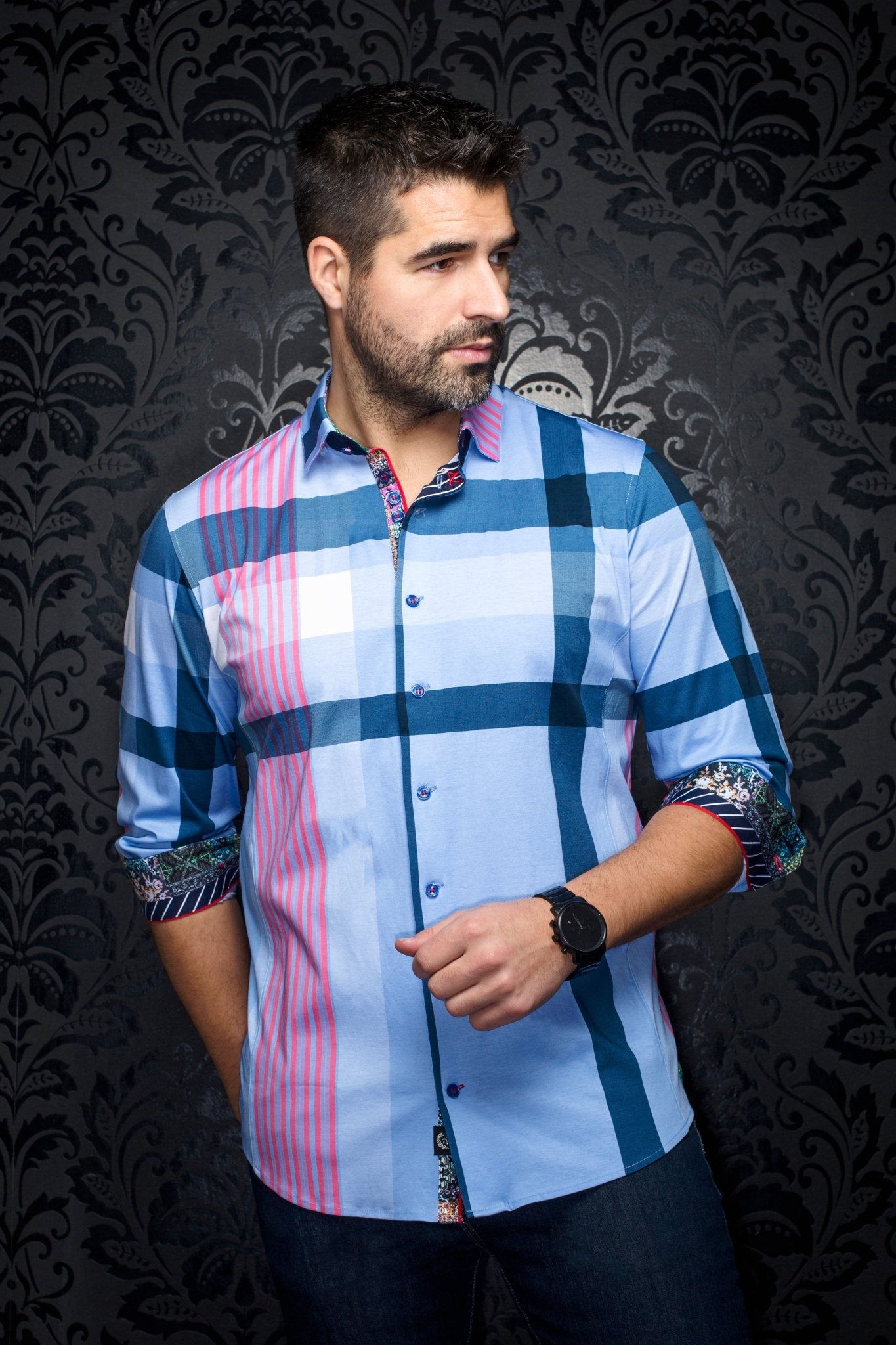 shirt | AMADEUS, Light Blue - AU NOIR