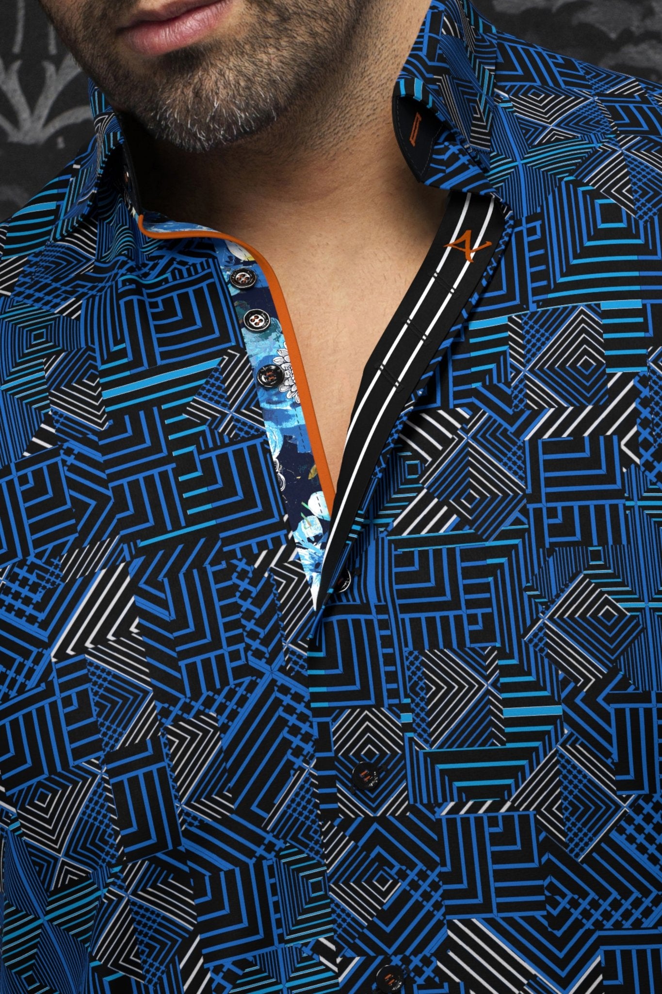 shirt | ARIENZO, Blue - AU NOIR