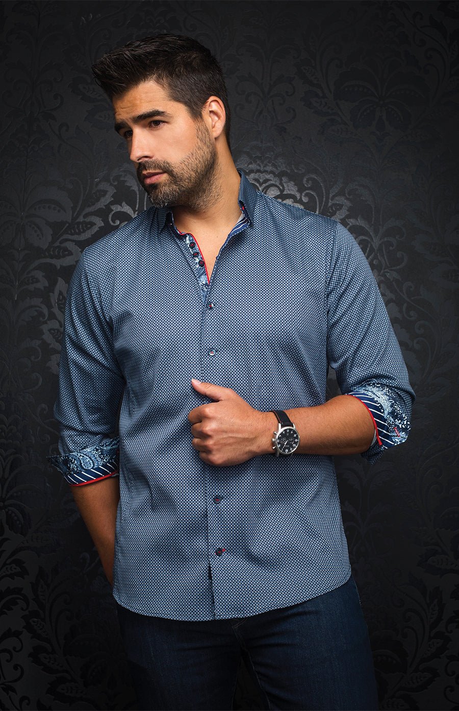 shirt | BLONDEL, Dk Blue - AU NOIR