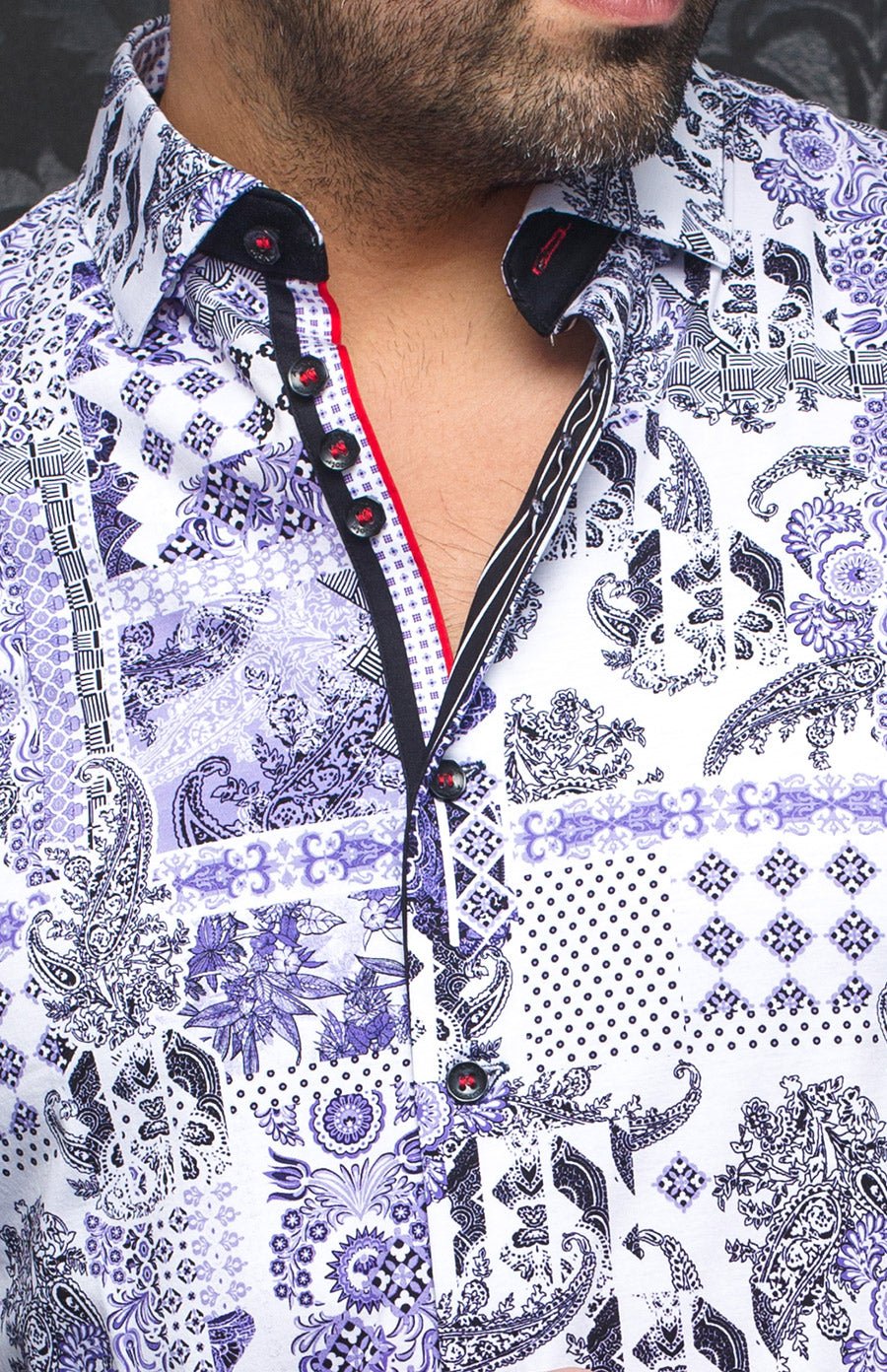shirt | BORNEO, Lavender - AU NOIR