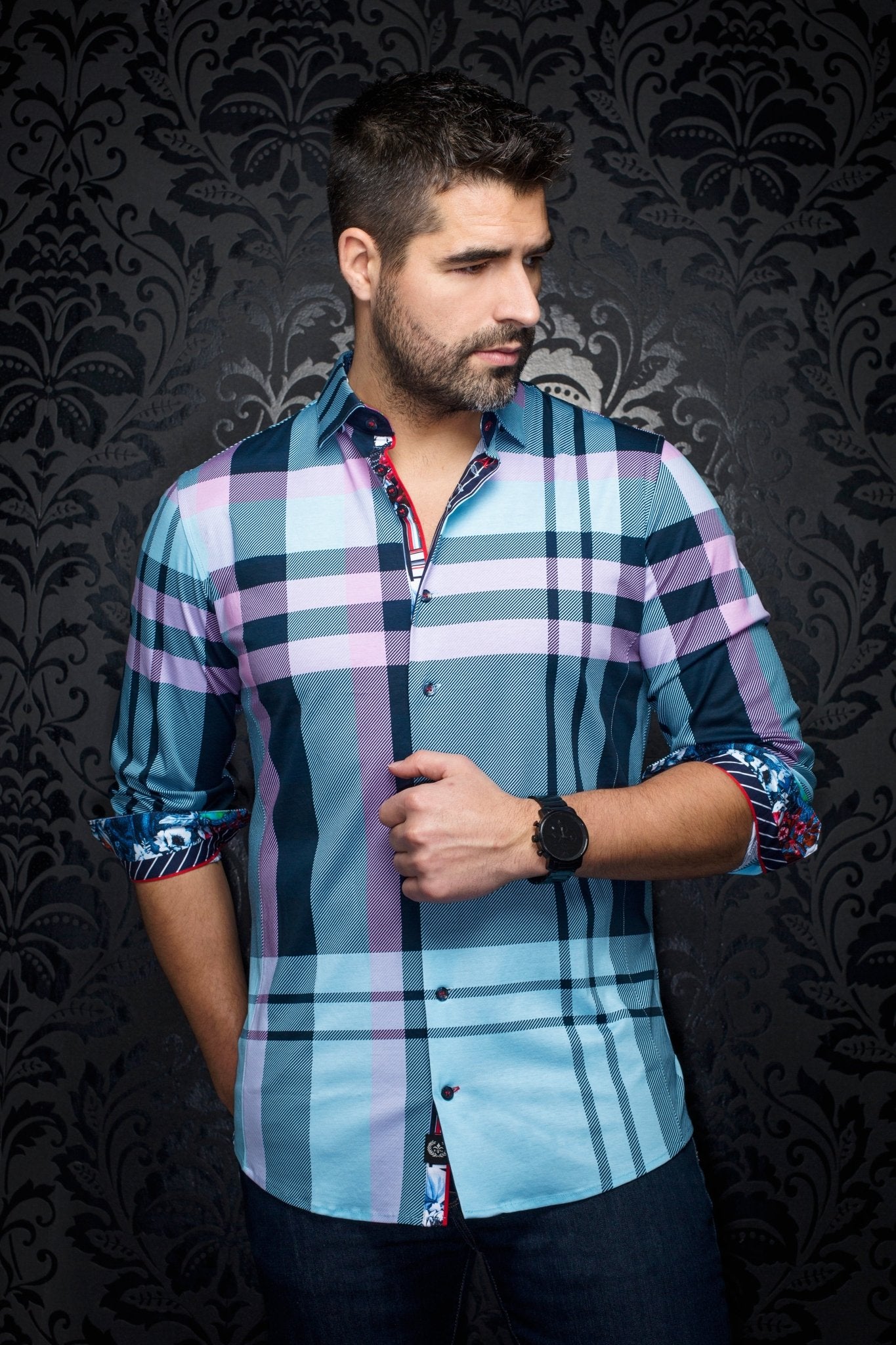 shirt | BRAHMS, Light Blue - AU NOIR