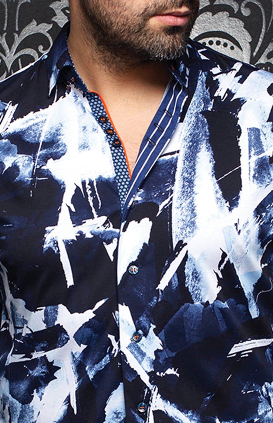 shirt | BRISBANE, Navy - AU NOIR