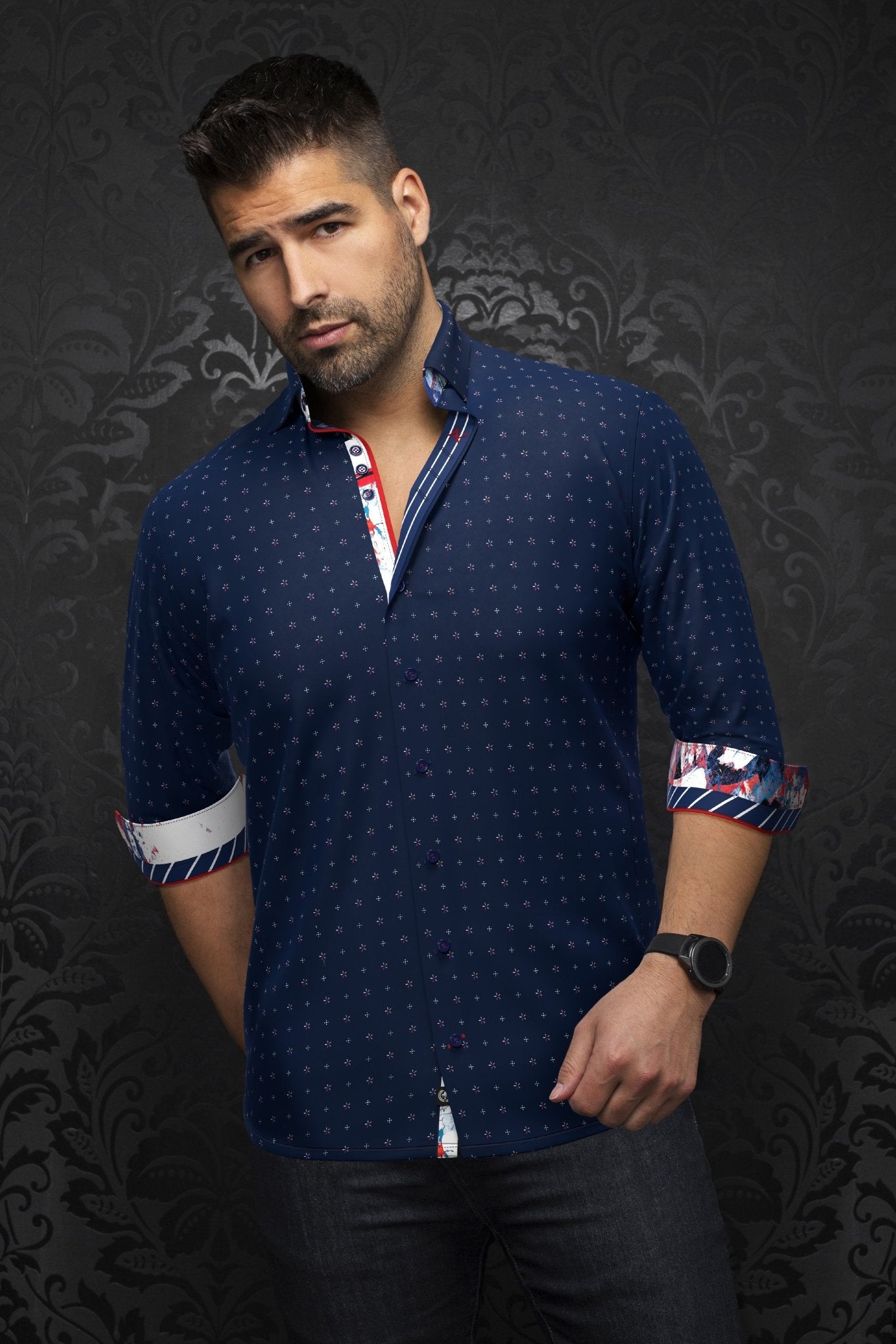 shirt | CAMPOS, Navy - AU NOIR