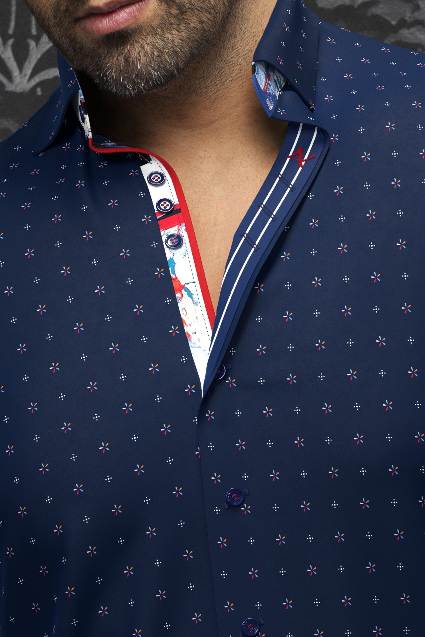 shirt | CAMPOS, Navy - AU NOIR