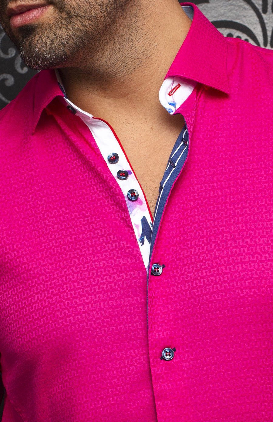 Shirt | CAREY, Fuchsia - AU NOIR