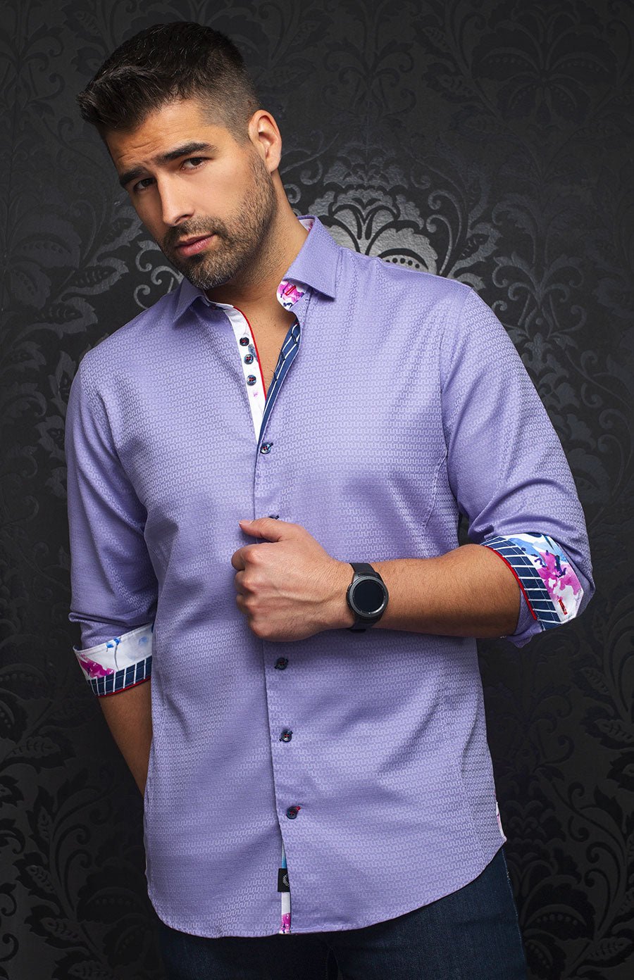 shirt | CAREY, Lavender - AU NOIR