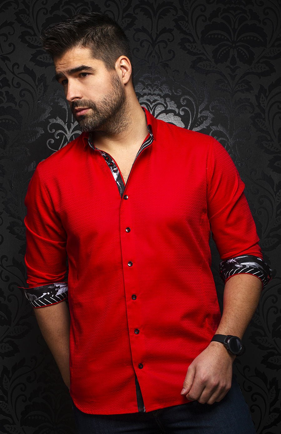 shirt | CAREY, Red - AU NOIR