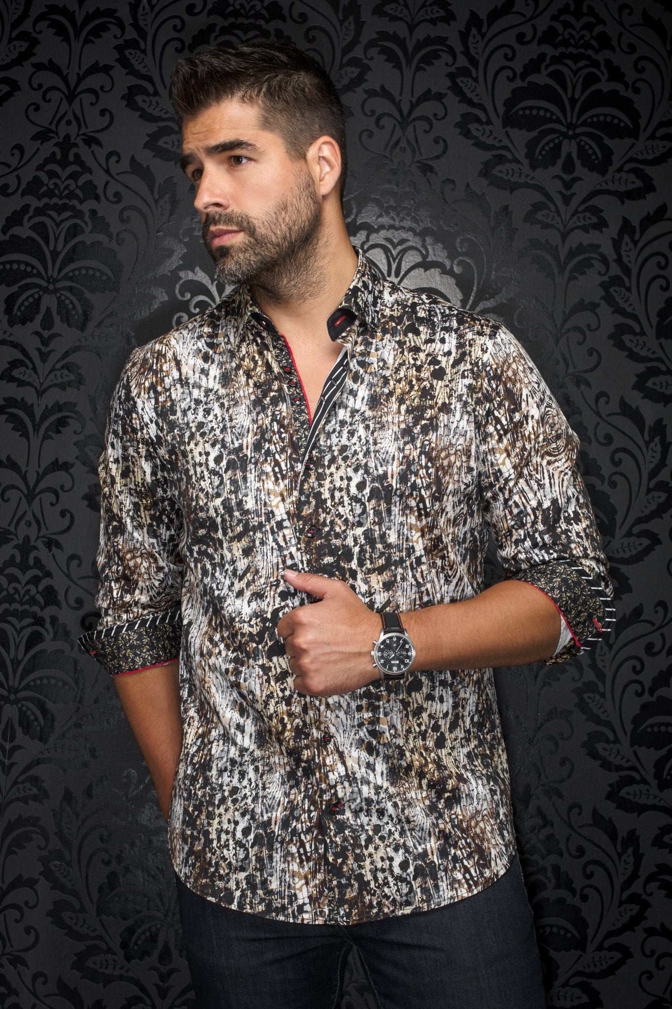 shirt | CARLITTO, Black Tobacco - AU NOIR