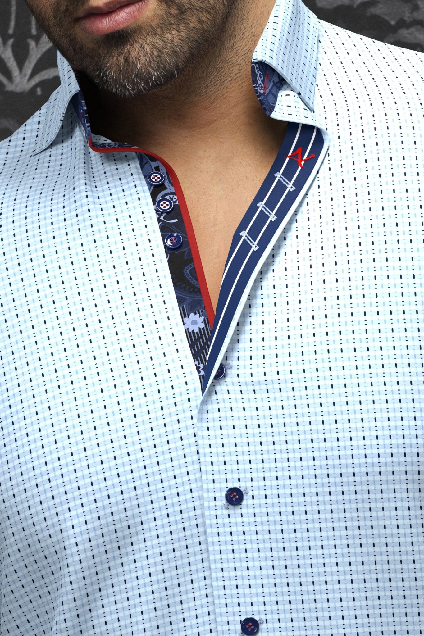 shirt | CESTERO, Light Blue - AU NOIR