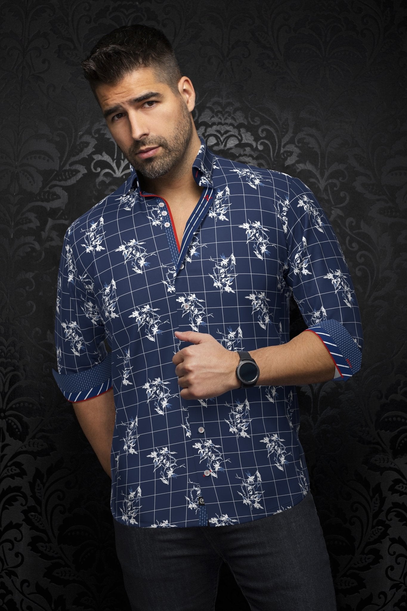 shirt | DISTEFANO, Navy - AU NOIR