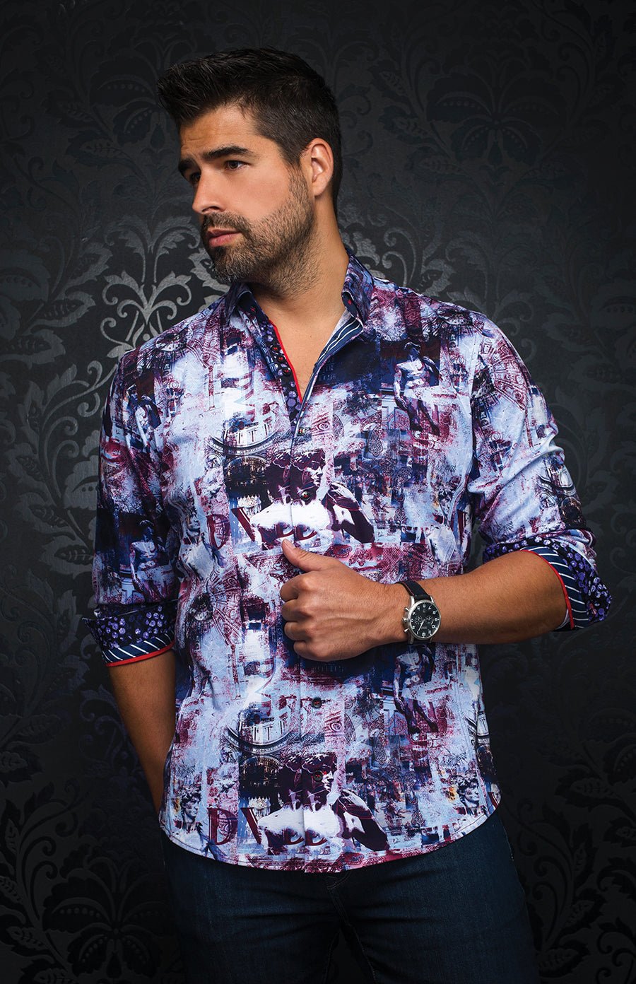 shirt | DUATO, Blue / Purple - AU NOIR