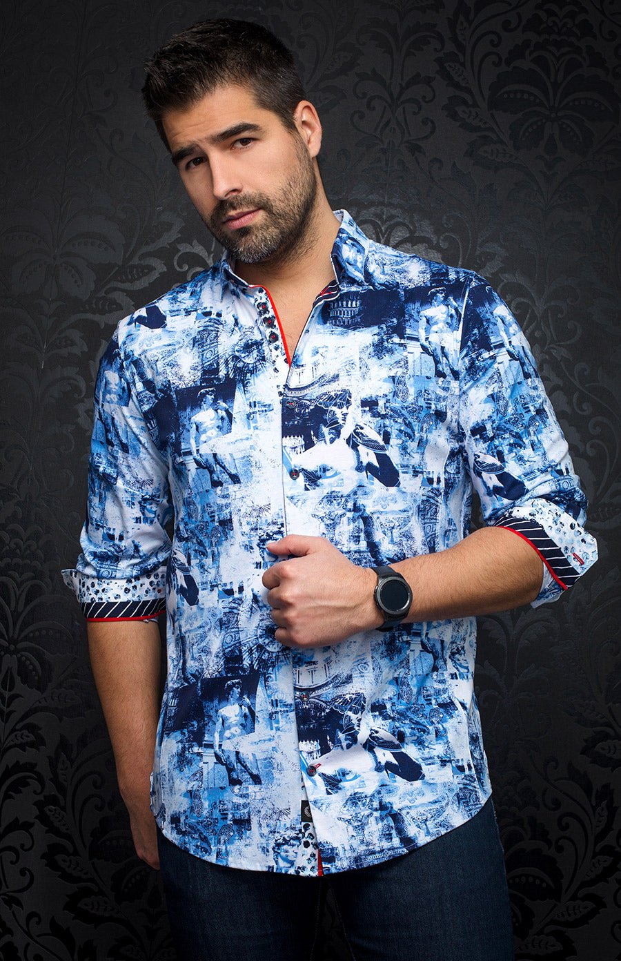 shirt | DUATO, light blue - AU NOIR
