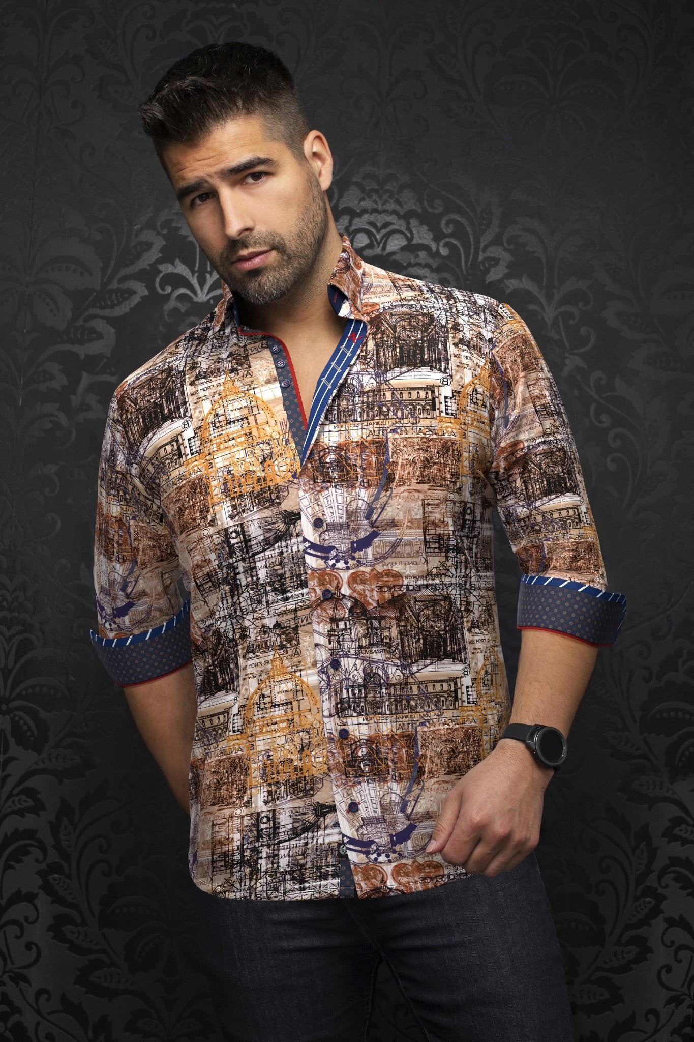 shirt | FLORENSIO, Tobacco - AU NOIR