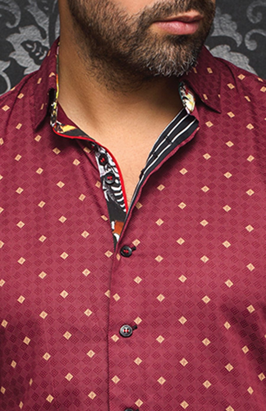 shirt | GIANFRANCO, cabernet - AU NOIR