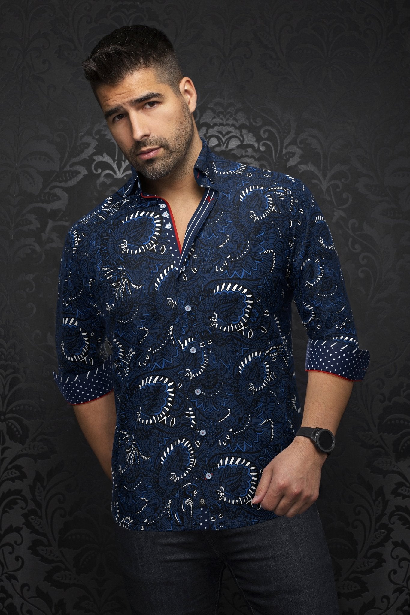 Shirt | KAHLO, Navy - AU NOIR