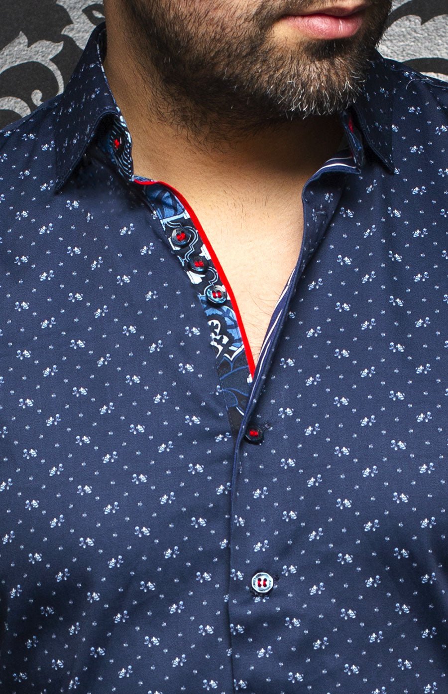 shirt | LISMORE, Navy - AU NOIR