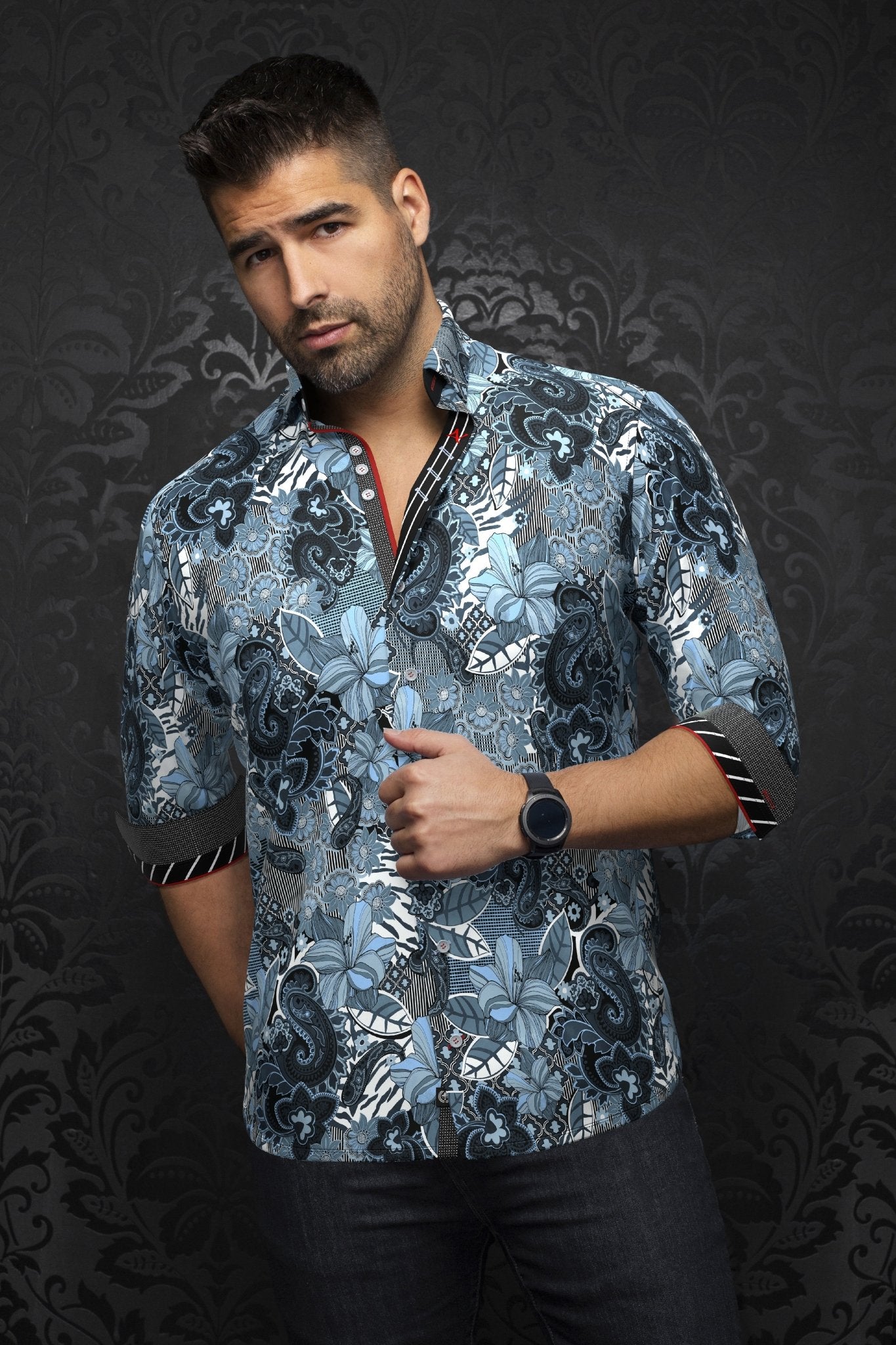 shirt | MACHADO, Light Blue - AU NOIR