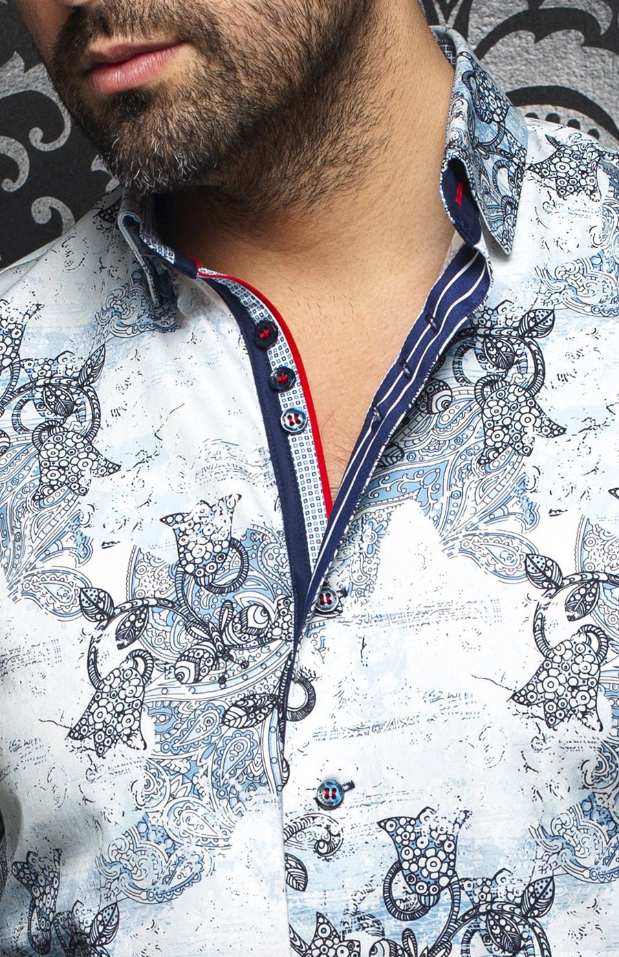 shirt short sleeves | BRANSON, Light blue - AU NOIR