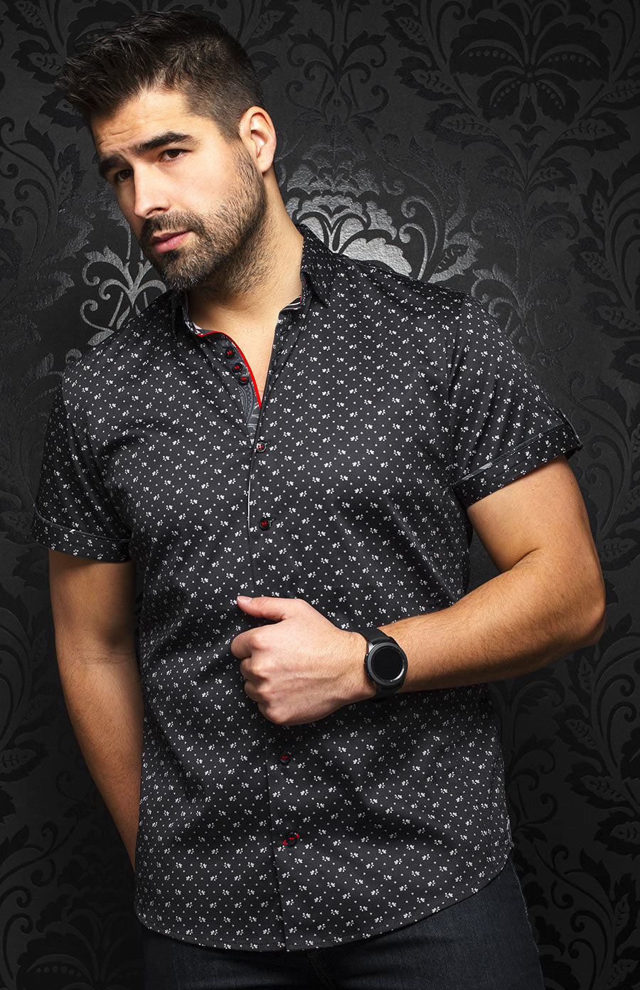 shirt short sleeves | BROOME, Black - AU NOIR