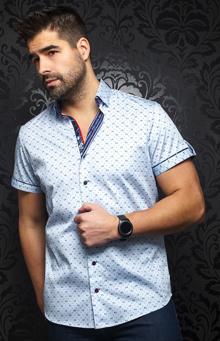 shirt short sleeves | BROOME, Light blue - AU NOIR