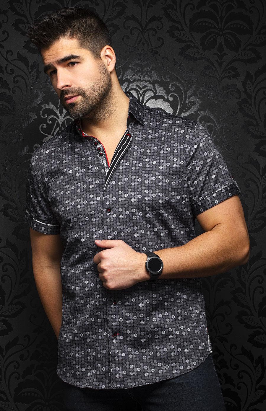shirt short sleeves | GAMBIER, Black - AU NOIR