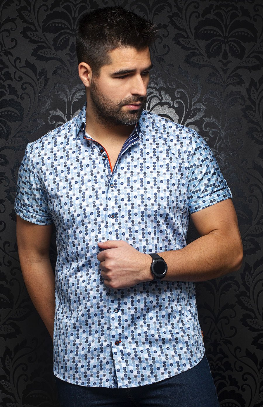 shirt short sleeves | GAMBIER, Light blue - AU NOIR