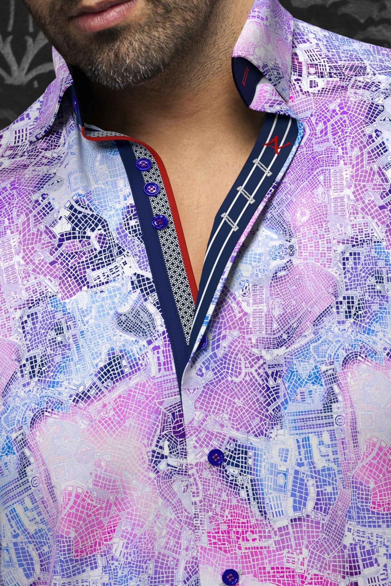 shirt | MIRABEAU, Purple - AU NOIR