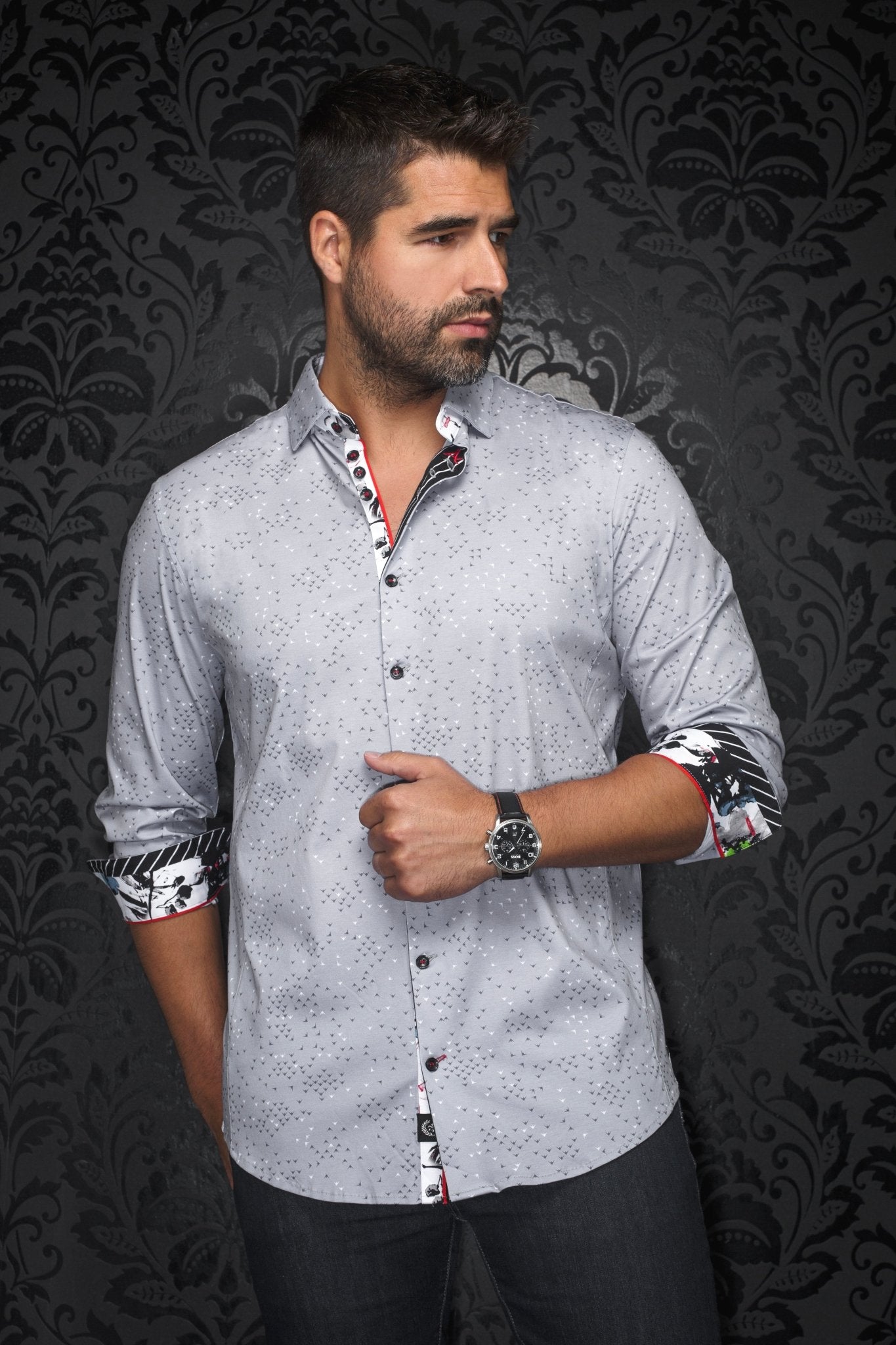 shirt | PAJARO, Grey - AU NOIR