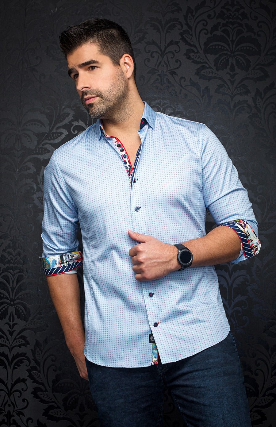 shirt - PALMER, Light blue - AU NOIR