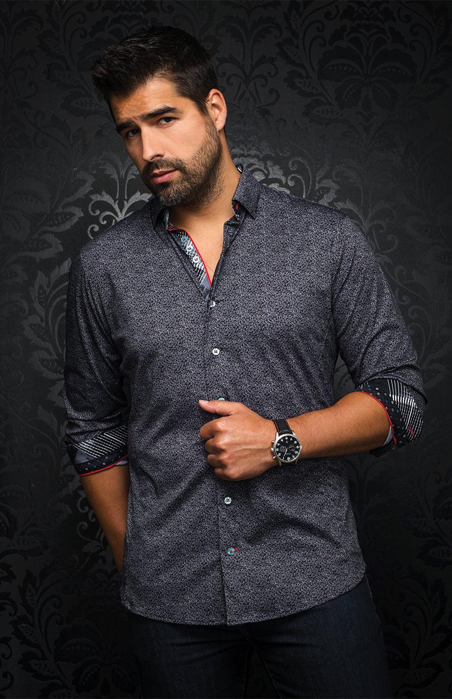 shirt | PICCINNI, Black / Grey - AU NOIR