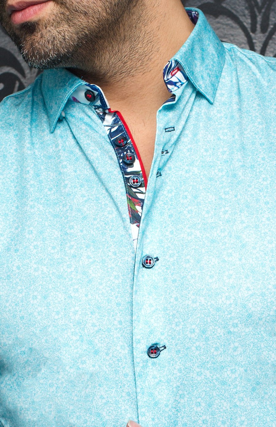 shirt - RAPHIA, Turquoise - AU NOIR